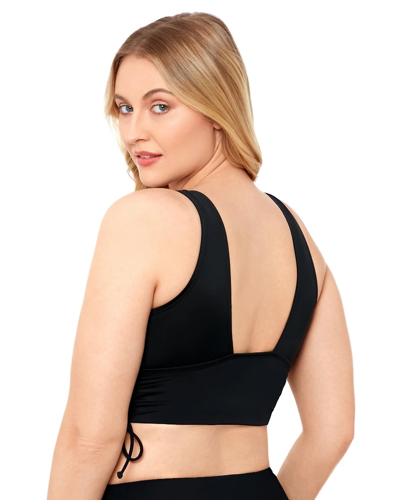 S3 Apparel Women's Supportive Cinched Adjustable Midkini Swimsuit Top