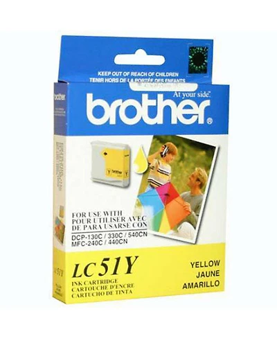 Brother Yellow Ink Cartridge for Many Inkjet Office Machines, 400 Page Yield