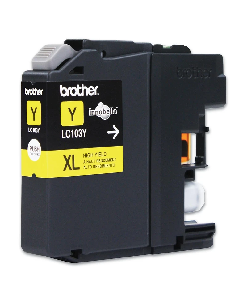 Brother High Yield Yellow Ink Cartridge, 600 Pages Yield