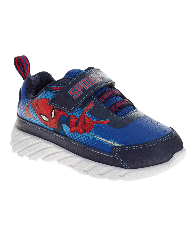 Spider-Man Big Boys Marvel Spiderman Sneakers Action Ready Superhero Design Play Durable Comfort Fit Easy On/Off