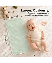 KeaBabies Kids 10-Pack Lyra Muslin Burp Cloths Boy, Girl, Soft Cotton Burping for Newborn 21"x10