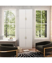 Homsee Modern Wooden Accent Bookcase, Sideboard, with Adjustable Shelves