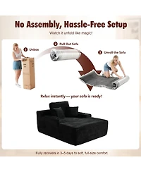 Xizzi Chaise Lounge Chair, Oversized Plush Upholstered Boneless Sofa Bed, Deep Seat Sleeper Cloud Couch for Living Room, No Assembly Required