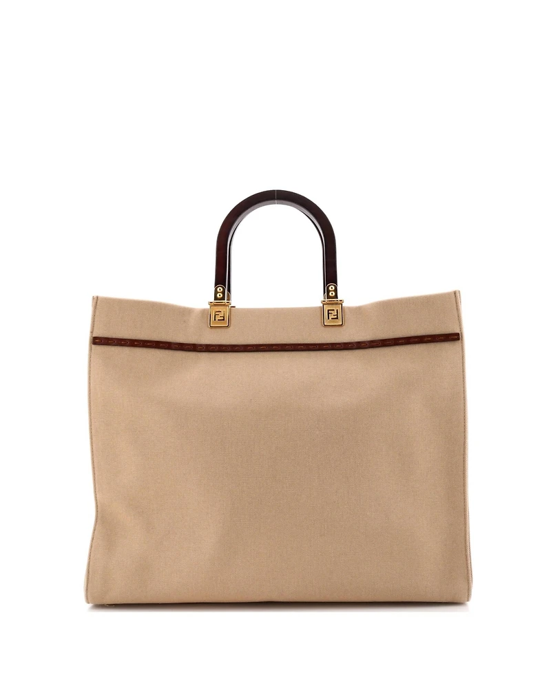 Pre-Owned Fendi Medium Sunshine Shopper Tote Canvas