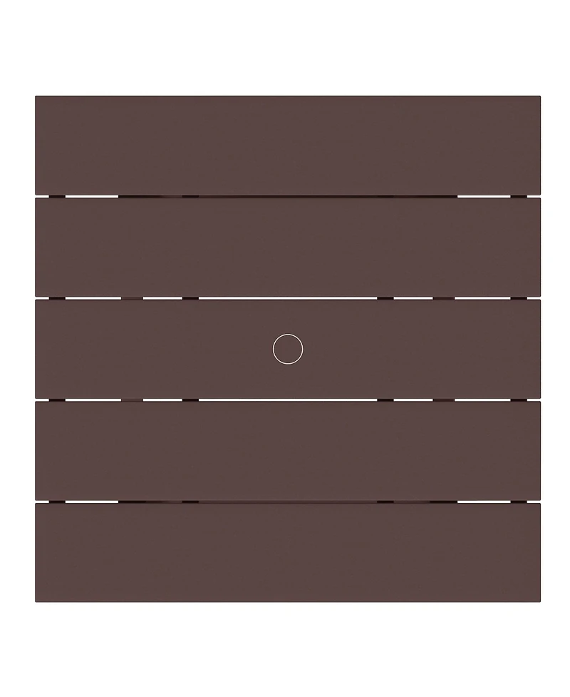 WestinTrends Outdoor Hdpe 36" Square Patio Dining Table with Umbrella Hole