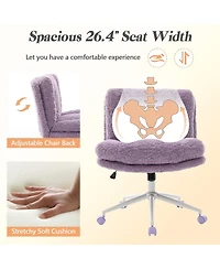 Rainsken Faux Fur Criss Cross Office Chair