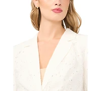 CeCe Women's Collared Long-Sleeve Blazer