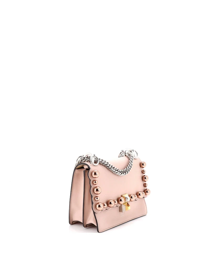 Pre-Owned Fendi Small Kan I Bag Pearl Embellished Leather