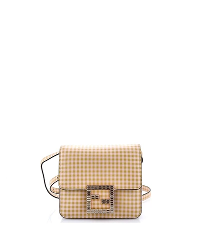 Pre-Owned Fendi Fab Shoulder Bag Printed Leather with Crystal Detail