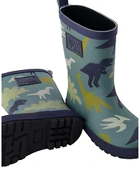 Deux par Deux Little Boys Rain Boots in Dinosaur Print