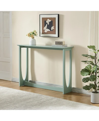 Kings Brand Furniture Narrow Wood Console Table, 2-Tier Sofa Table for Entryway, Hallway, Living Room or Behind Couch