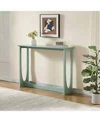 Kings Brand Furniture Narrow Wood Console Table, 2-Tier Sofa Table for Entryway, Hallway, Living Room or Behind Couch