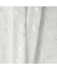 Ellis Curtain Chatham 100% Polyester Embroidered Sheer Rod Pocket Tiers 70" x 30"