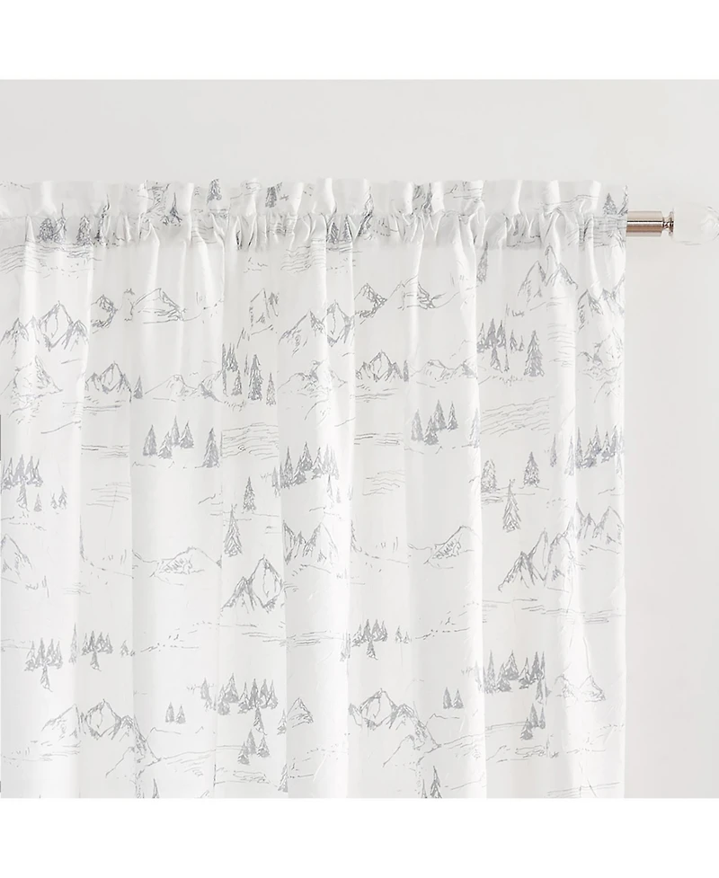 Ellis Curtain Mountain Vista 100% Polyester Tailored Rod Pocket Curtain Panels 48" x 63"