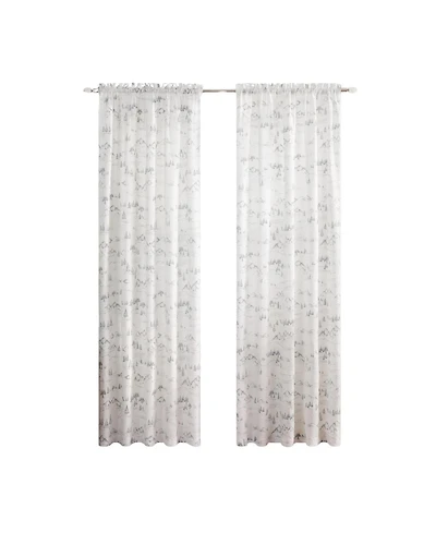 Ellis Curtain Mountain Vista 100% Polyester Tailored Rod Pocket Curtain Panels 48" x 84"