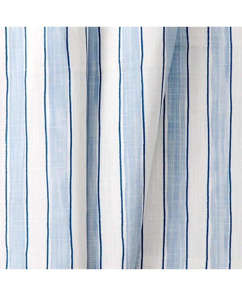 Ellis Curtain Saratoga Stripe 100% Cotton Tailored Rod Pocket Valance 50" x 16