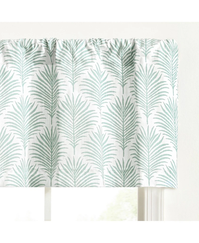 Ellis Curtain Palmetto 100% Cotton Tailored Rod Pocket Valance