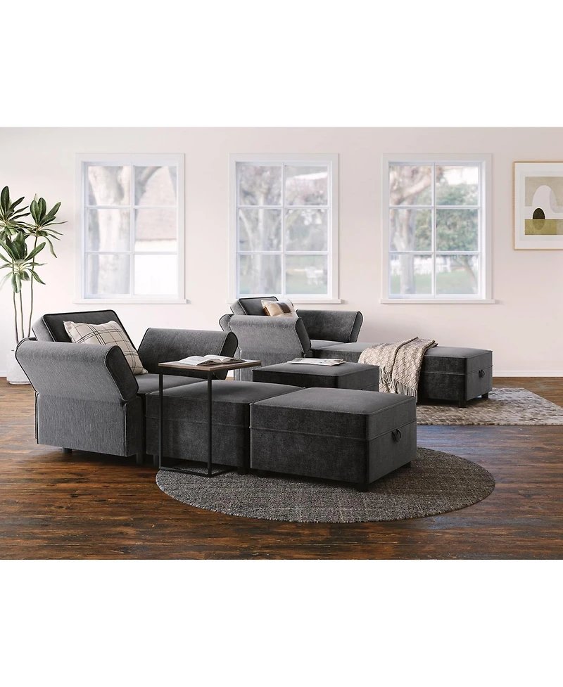 gaomon Modular Sectional Sofa with Ottomans Chenille Sleeper 7 - Seat Sofa Couch with Chaise and Storage Seats U Shaped Couch for Living Room