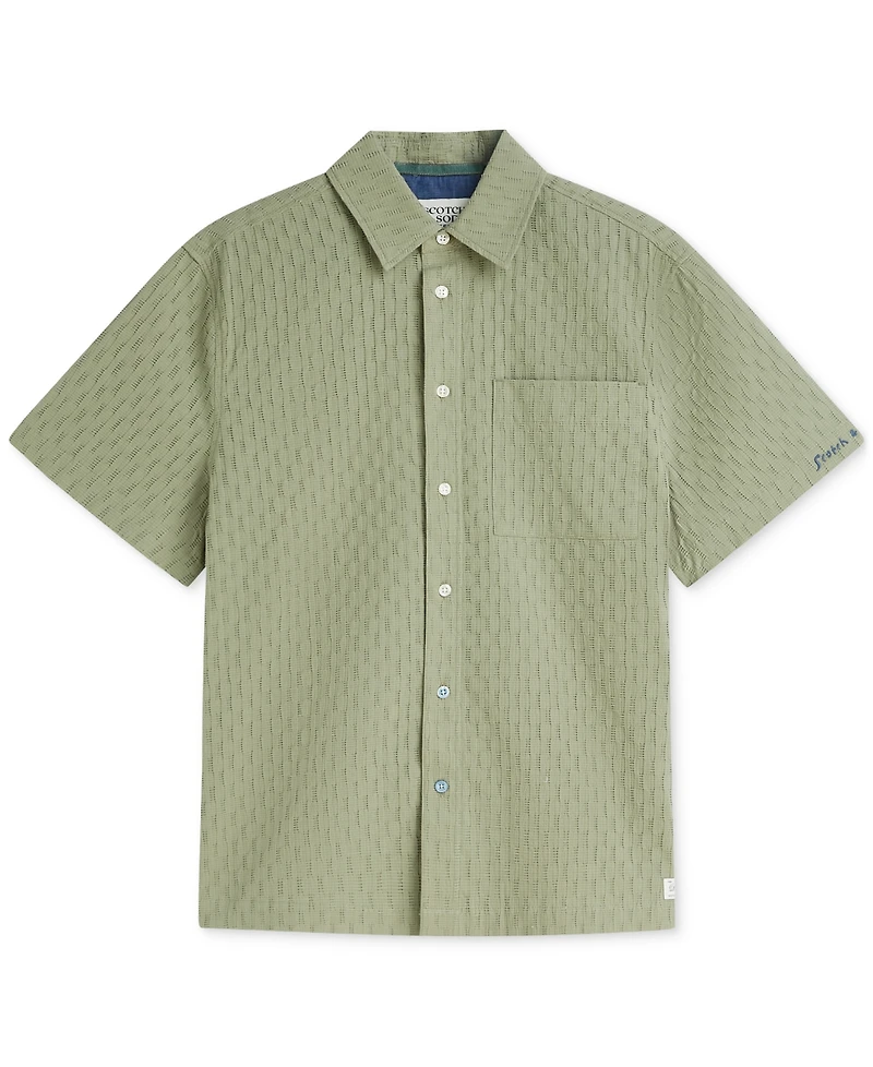 Scotch & Soda Men's Regular-Fit Short-Sleeve Collared Shirt