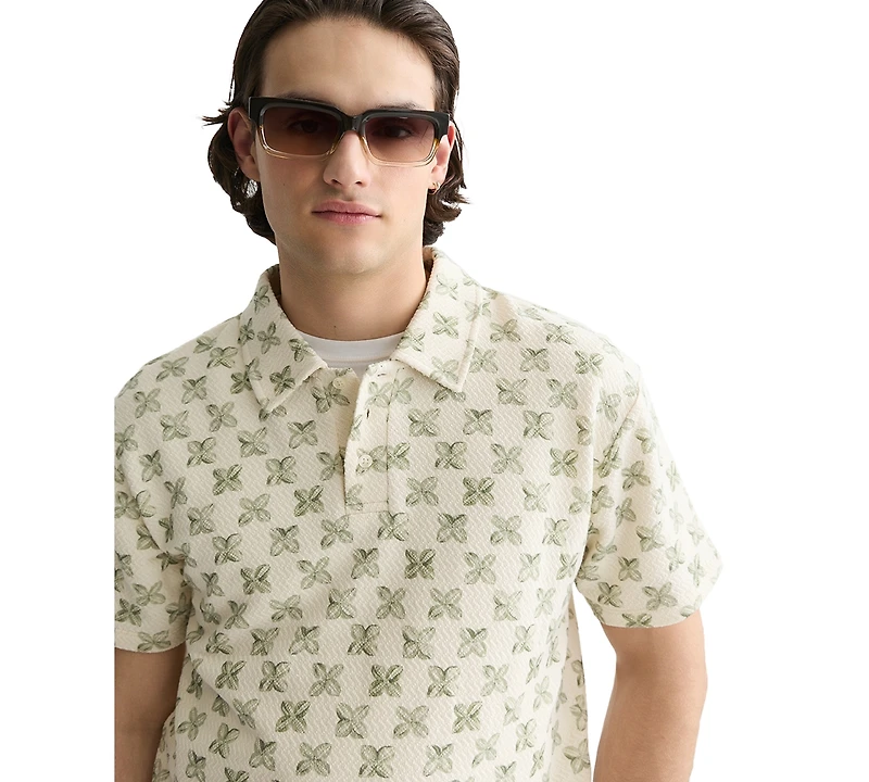 Scotch & Soda Men's Printed Short-Sleeve Polo T-Shirt