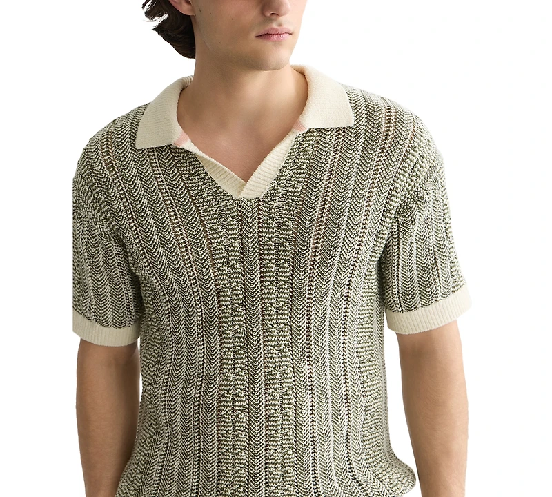 Scotch & Soda Men's Modern-Fit Short-Sleeve Knitted Polo T-Shirt