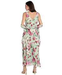 R & M Richards Petite Printed Midi Dress