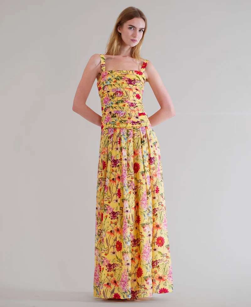 julia jordan Women's Square Neck Maxi Dress
