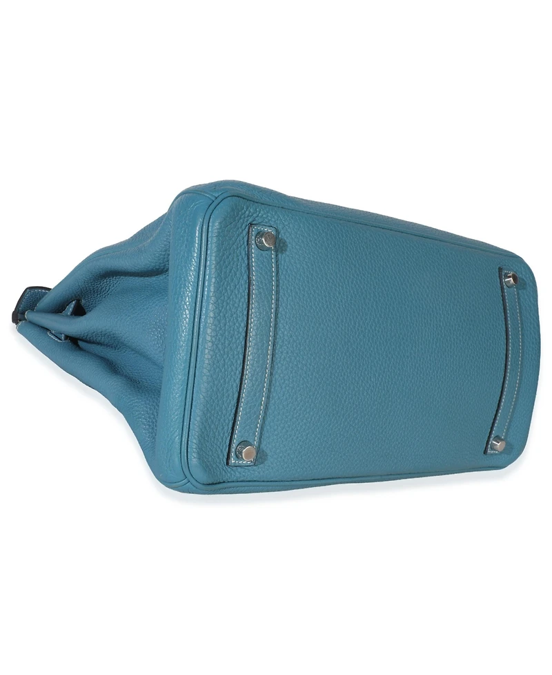 Pre-Owned HERMES Bleu Jean Togo Birkin 35 Phw