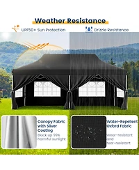 Gymax 10 x 20 Ft Canopy w/ 6 Detachable Sidewalls Carrying Bag UPF50+ Sun Protection