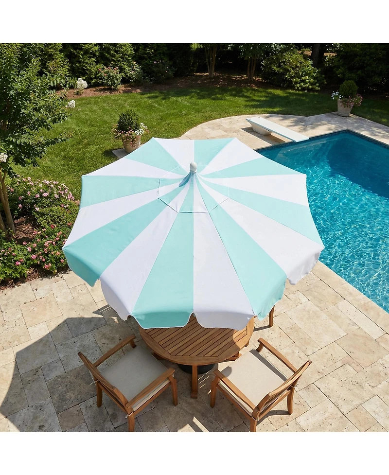 Mondawe 10 ft. Pagoda Patio Umbrella with Crank Lift and Tilt Adjustable