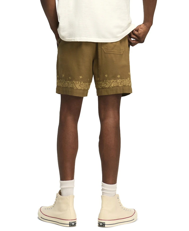 Lucky Brand Men's Eyelet Bandana Casual Shorts