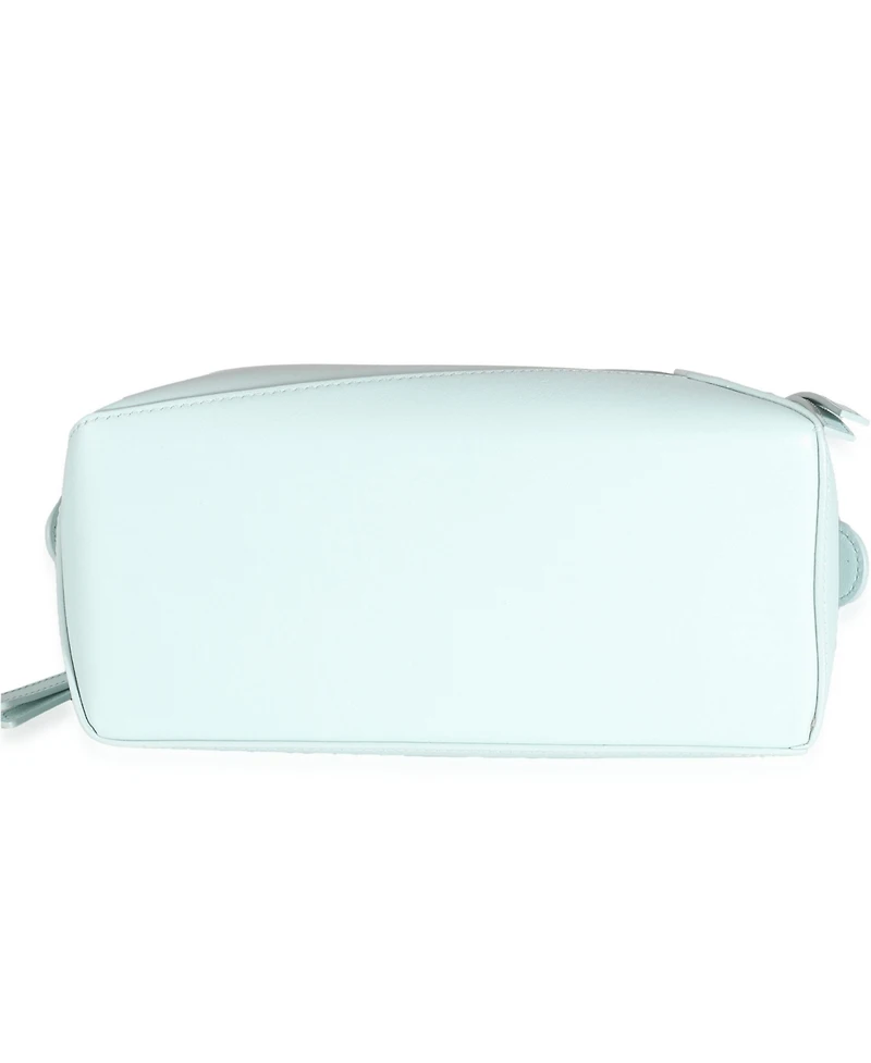 Pre-Owned Loewe Light Blue Grained Calfskin Small Puzzle Edge Bag