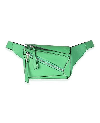 Pre-Owned Loewe Jungle Green Calfskin Mini Puzzle Belt Bag