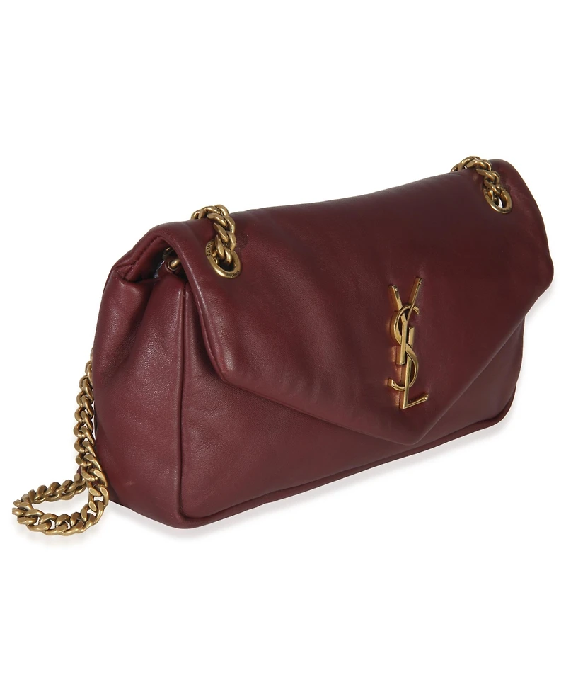 Pre-Owned Saint Laurent Deep Raspberry Smooth Lambskin Small Calypso Chain Bag