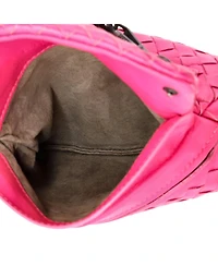 Pre-Owned Bottega Veneta Small Expandable Chain Crossbody Bag Intrecciato Nappa