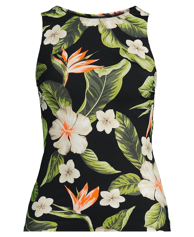 Lands' End Women's Dd-Cup High Neck Upf 50 Sun Protection Modest Tankini Swimsuit Top
