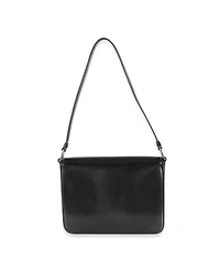 Pre-Owned Prada Black Brushed Leather Shoulder Bag
