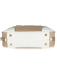 Pre-Owned Prada Beige White Re-Nylon Saffiano Medium Re-Edition 1978