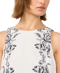 Msk Women's Sleeveless Crew Neck Mini Dress