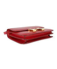 Pre-Owned HERMES Rouge Casaque Swift Constance 18 Ghw