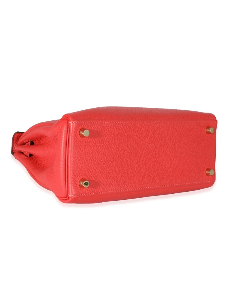 Pre-Owned HERMES Geranium Togo Retourne Kelly 25 Ghw