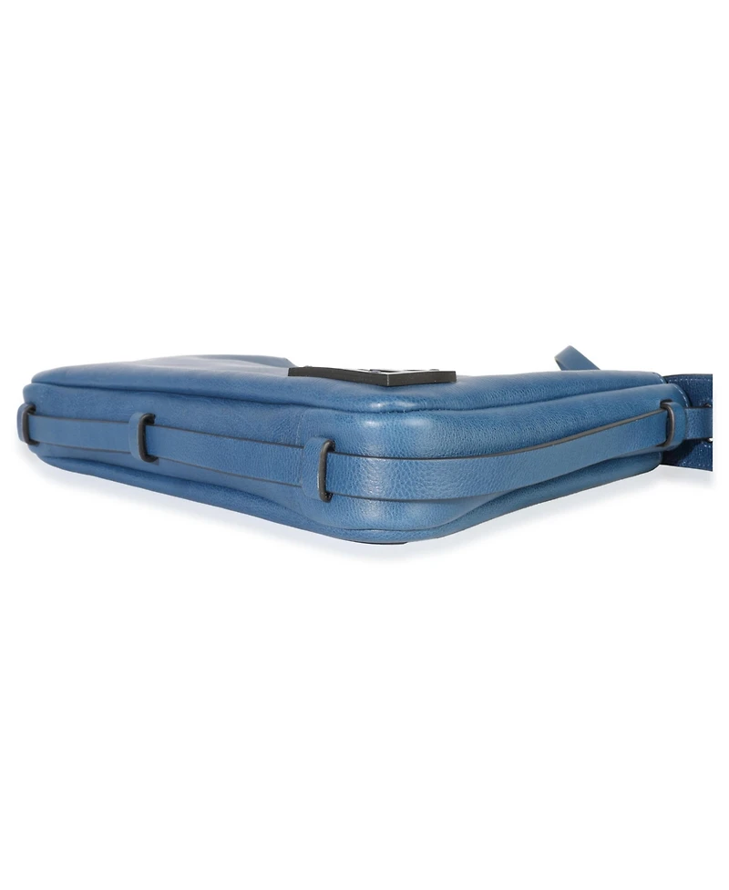 Pre-Owned Fendi Blue Nappa Medium Simply Fendi Shoulder Bag