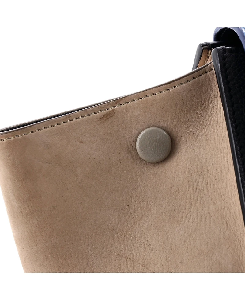 Pre-Owned Celine Small Trapeze Bag Leather with Patent