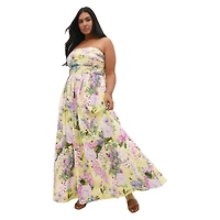 City Chic Women's Rosalee Sleeveless Print Maxi Dress