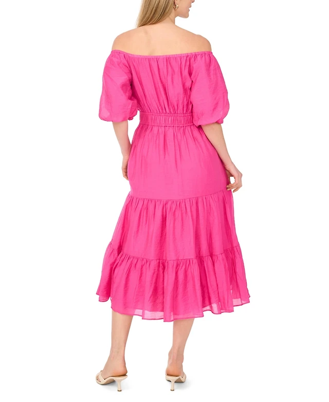 red satin midi dress Promises | Red Satin Bandeau-Neck Midi Dress