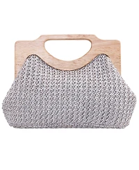 Nina Solei Straw Small Clutch Handbag