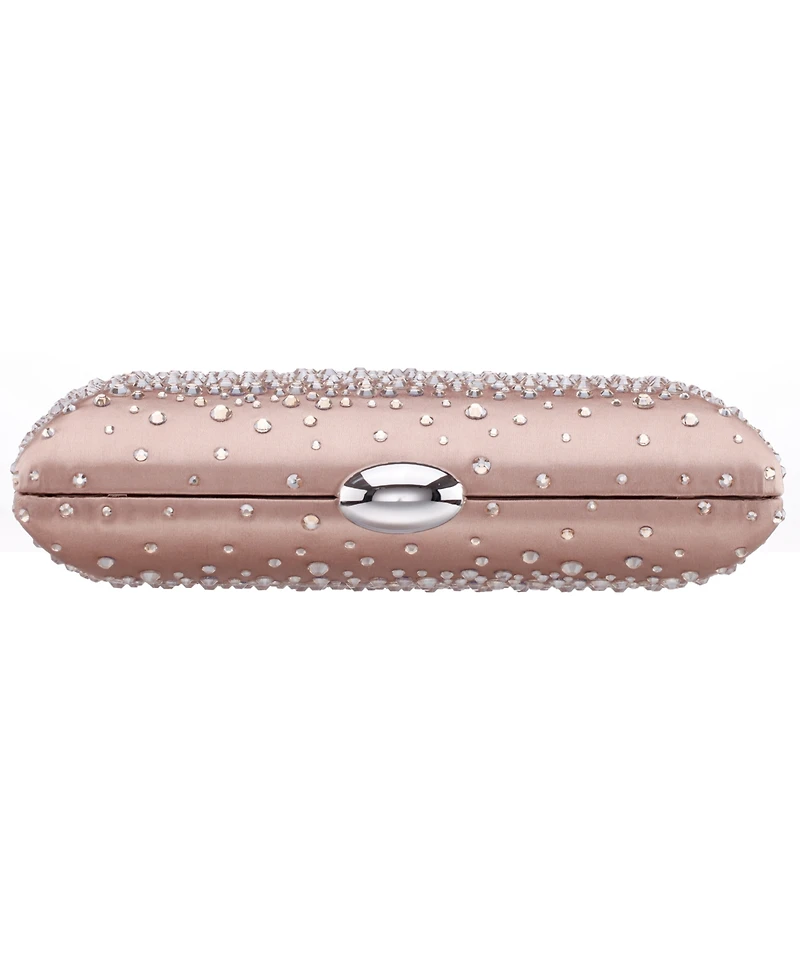 Nina Crystal Scatter Pattern Minaudiere Small Clutch Handbag