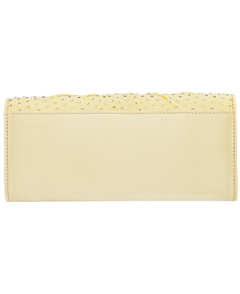 Nina Unique Chiffon Twist Crystal Small Clutch Handbag