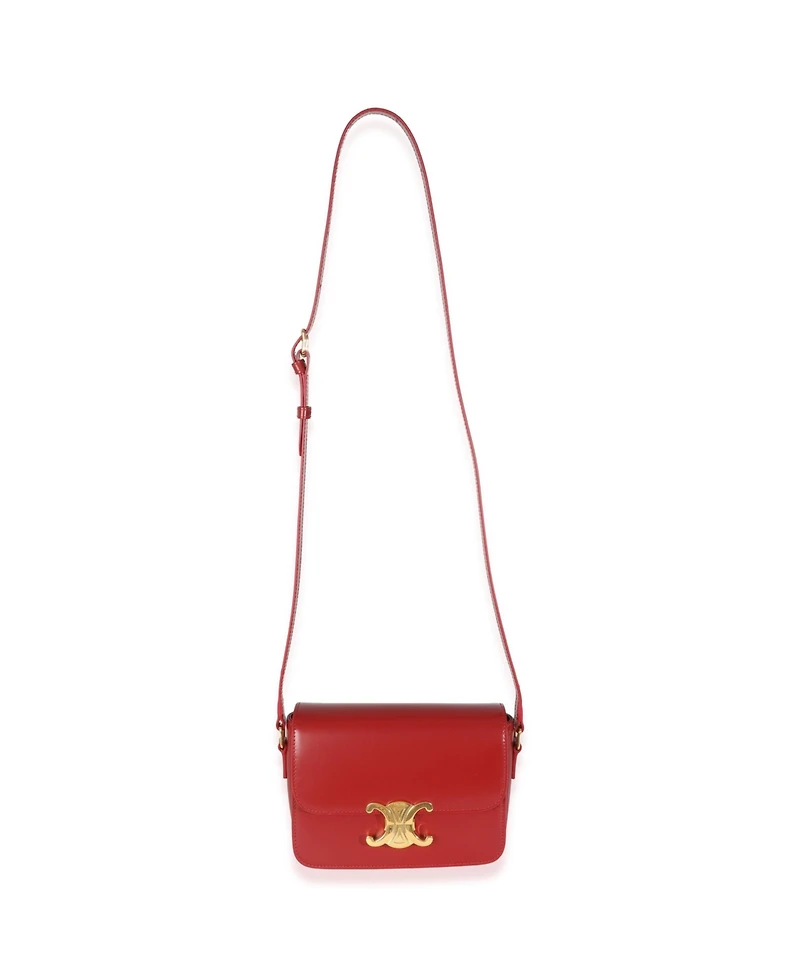 Pre-Owned Celine Red Shiny Calfskin Teen Triomphe