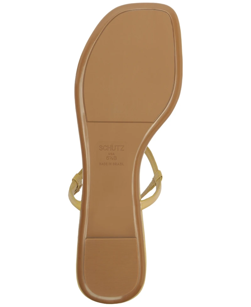 Schutz Women's Elsha Round Toe Flat Sandals